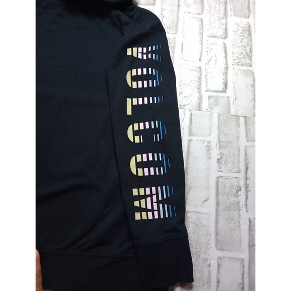 Volcom Hoodie Womens Large Black Fleece Hooded Sweatshirt - Picture 3 of 11